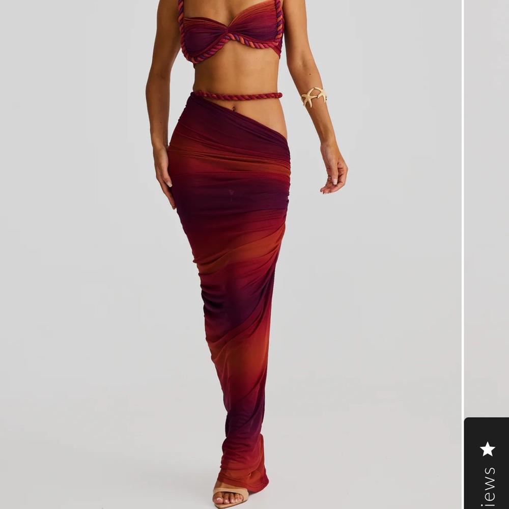 NWT Melani label Zenaya Skirt in Sunset Ombré